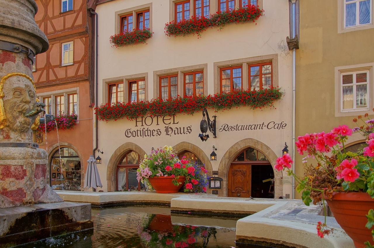 Historik Hotel Gotisches Haus Garni Rothenburg ob der Tauber Bagian luar foto